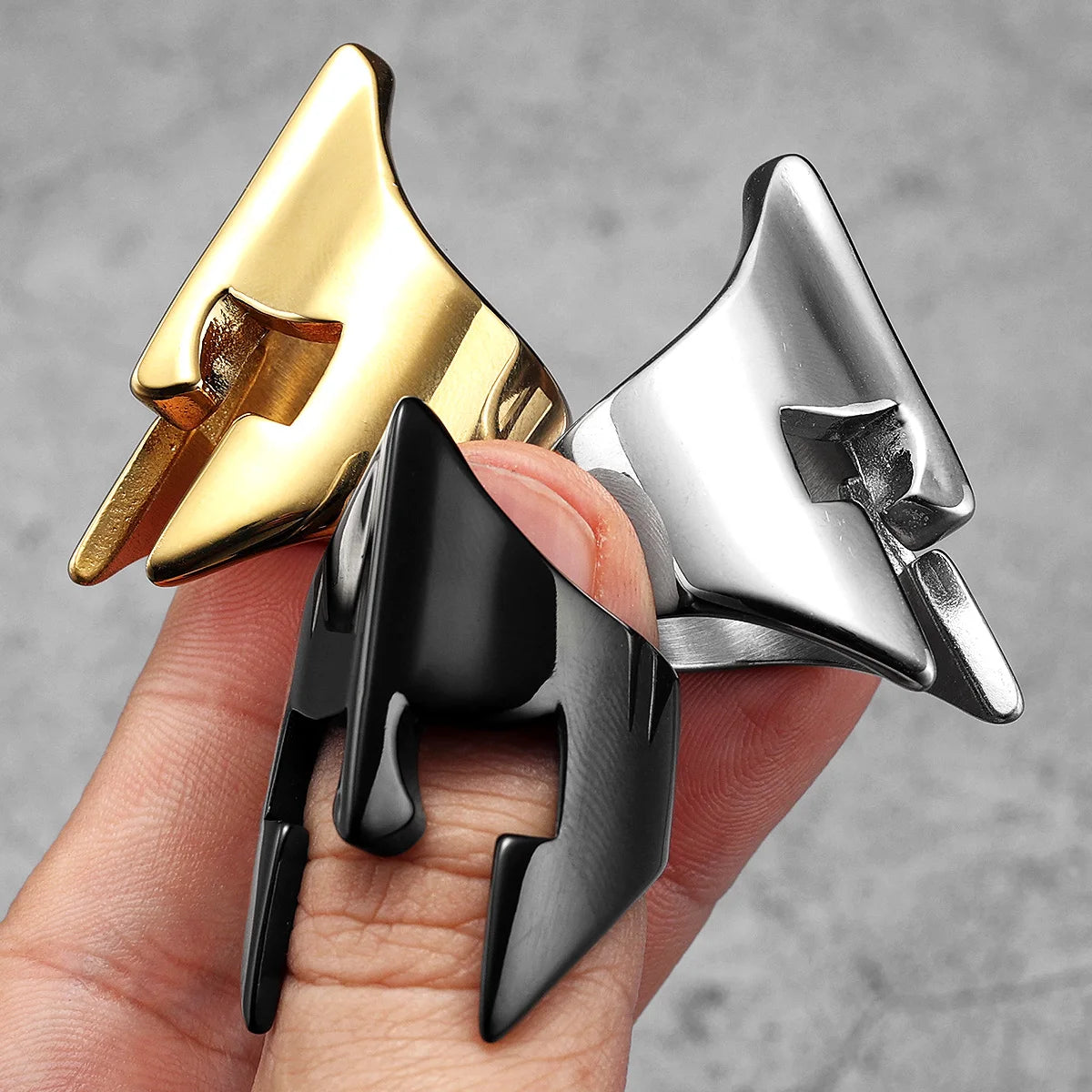 Spartan Helmet Ring — Stainless Steel
