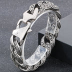Retro 18MM Width Curb Cuban Link Chain Bracelet for Man Solid Stainless Steel Men's Bracelets Jewelry Accessories Gifts