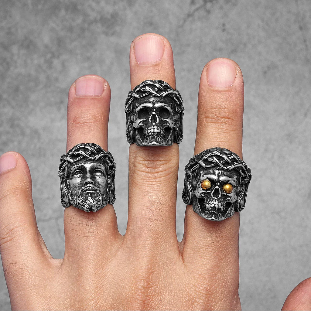 Religion Jesus Skull Ring — Stainless Steel
