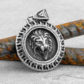 Classic Lion Viking Odin Pendant — Stainless Steel