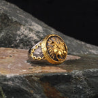 New domineering jewelry lion head fashion personality men's ring