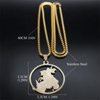 Archangel St.Michael Protect Me Necklace Stainless Steel Saint Shield Protection Male Necklace Jewelry corrente