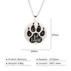 Wolf Cat Claw Pendant Necklace — Stainless Steel