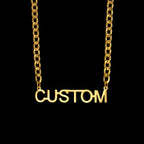 Atoztide Personalized Customized Brand Logo Names Pendant Necklace Stainless Steel Thick Chain for Men Women Jewelry