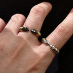 Retro Tang Grass Pattern Spearhead Adjustable Open Ring For Men Silver-plated Copper Punk Gothic Edgy Jewelry Accessories Gift