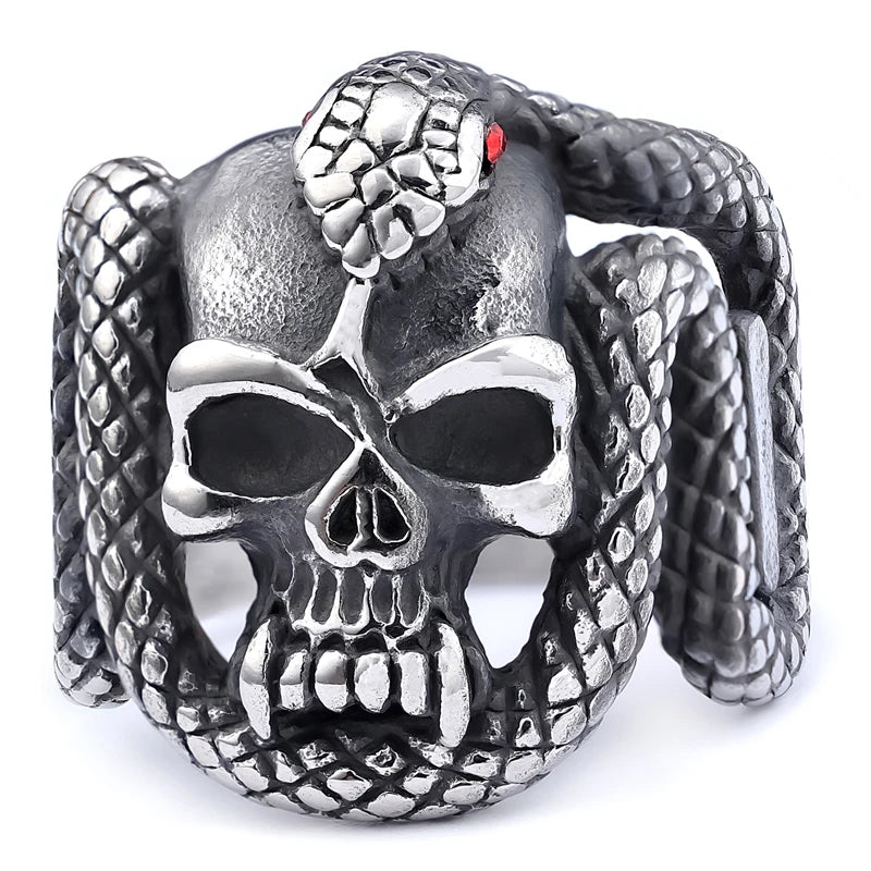 Multi Style Gothic Skull Rings Stainless Steel Fashion Personality Hip-hop Men Ring Biker Party Charm Jewelry Gift