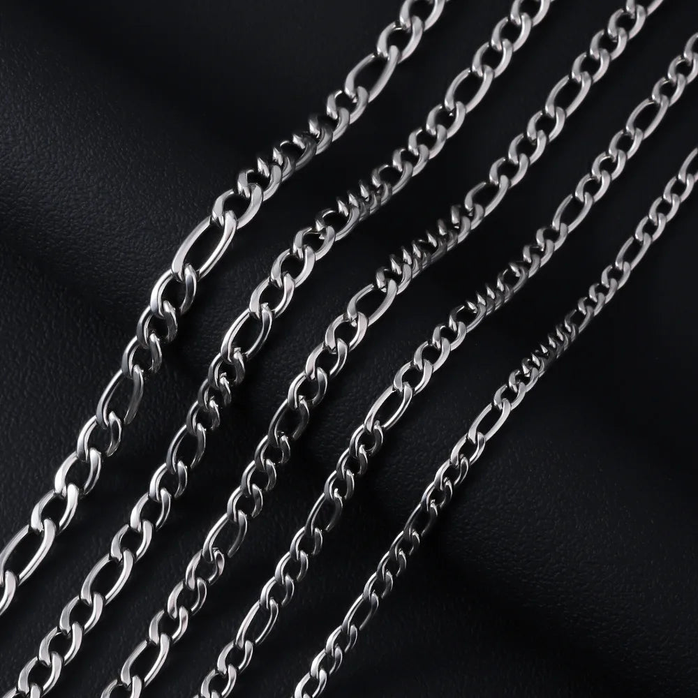 Figaro Steel Chain 316L 5mm/7mm/9mm