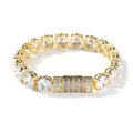 UWIN 10mm Tennis Chain Bracelet Zirconia Iced Out Cubic Baguette Bail Zirconia Fashion Luxury Hiphop Jewelry