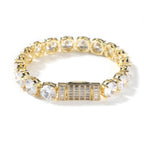 UWIN 10mm Tennis Chain Bracelet Zirconia Iced Out Cubic Baguette Bail Zirconia Fashion Luxury Hiphop Jewelry