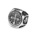 Saint Benedict Cross Ring — Stainless Steel