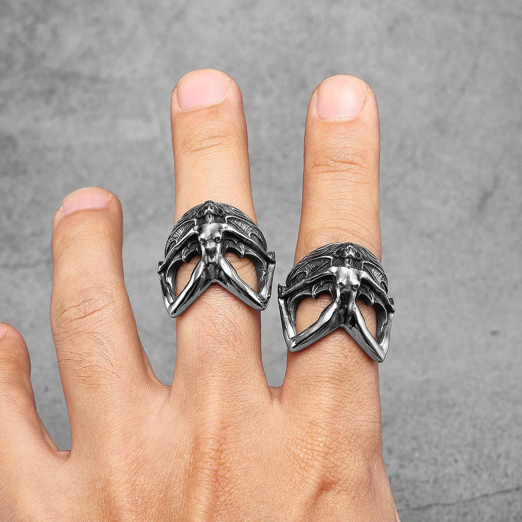 Gothic Statement Ring — Stainless Steel