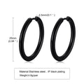 Minimal Hoop Earring — Stainless Steel