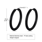 Minimal Hoop Earring — Stainless Steel