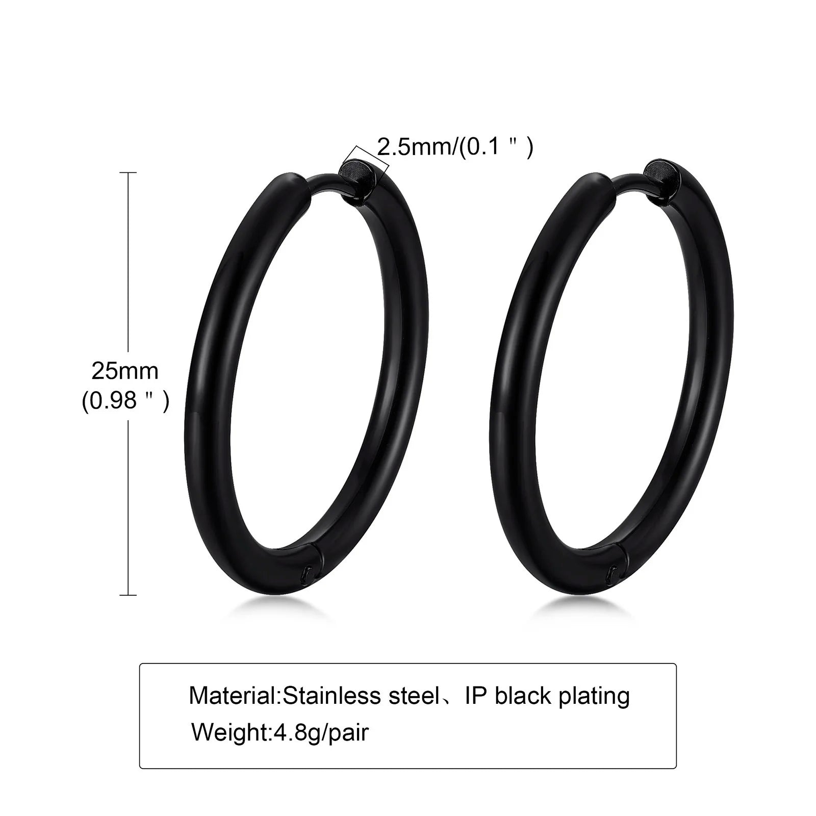 Minimal Hoop Earring — Stainless Steel