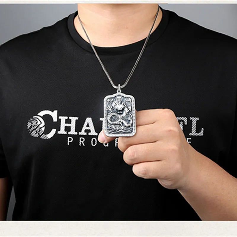 Dragon 925 Silver Pendant Necklace