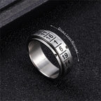 Rotatable Arabic Numeral Ring — Anti-Anxiety, Stainless Steel