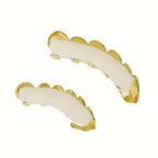 Textured Grid Teeth Braces Stickers — Upper & Lower Decorative