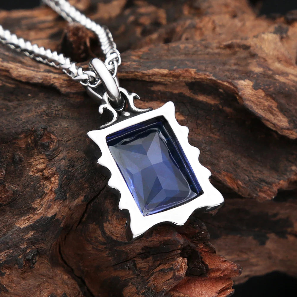 Stone Stainless Steel Pendant Necklace