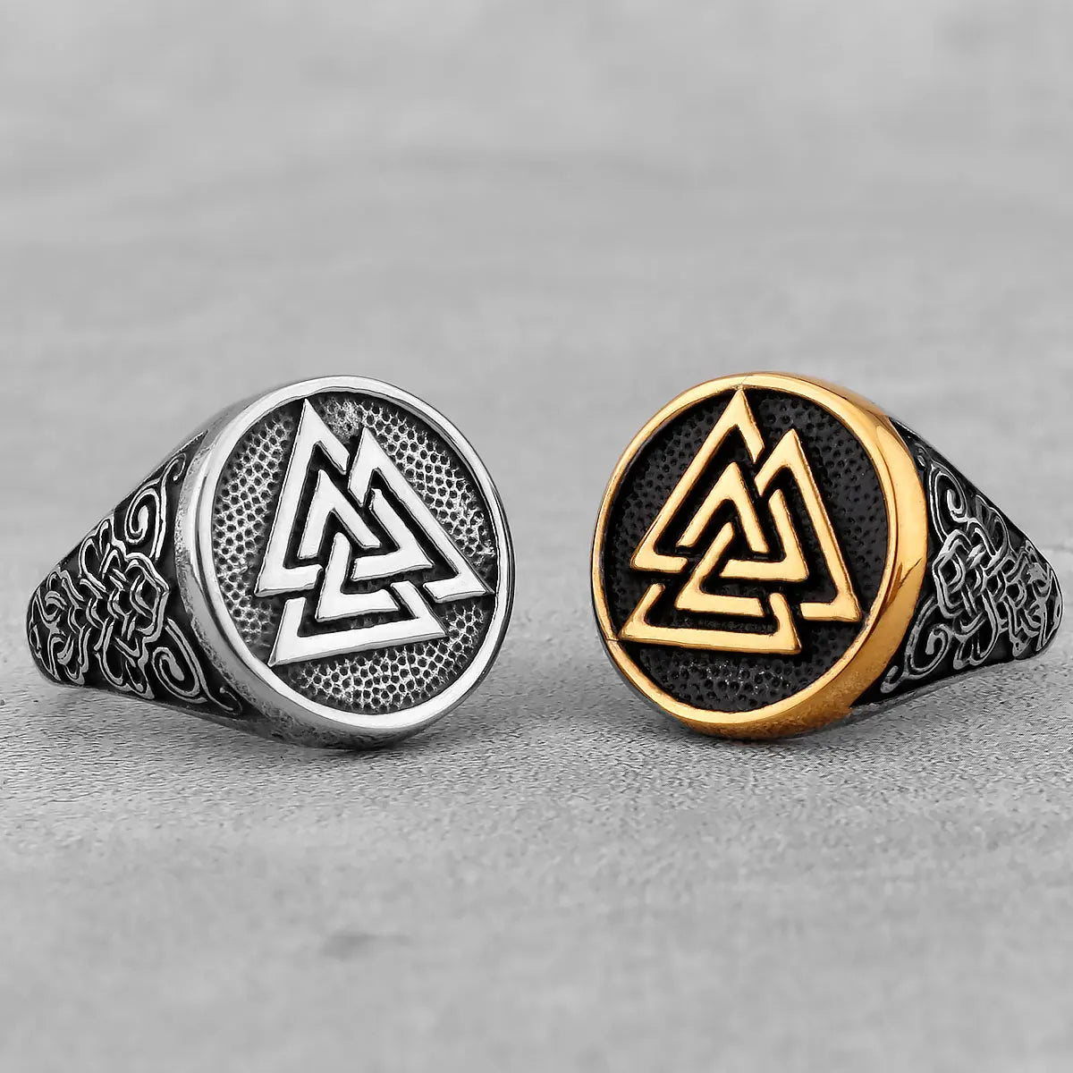 Vintage Stainless Steel Viking Amulet Ring Norse Compass Runes Men and Women Rings Teens Multi Style Jewelry Boyfriend