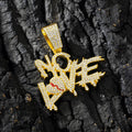 Men Women Hip Hop No Love Heart Letter Pendant Necklace with 13mm Cuban Chain Iced Out Bling Hiphop Necklaces Charm
