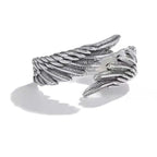 Retro Angel Demon Wings Open Ring for Women Couples Punk Gothic Adjustable Finger Jewelry Accessories Hip Hop Gifts