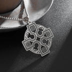 Celtic Witch Knot Pendant Necklace — Steel