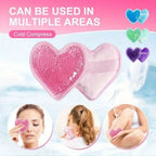 Portable PVC Heart Shaped Ice Pack Gel Heart Shaped Hot Cold Pack Reusable Gel Pad Household Necessities