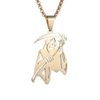 Retro Gothic Golden Cross Skull Pendant Necklace for Men Fashion Party Rock Motorcycle Riding Punk Jewelry Gift