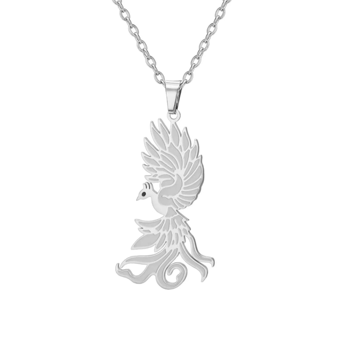 Winged Bird Totem Pendant Necklace — Stainless Steel