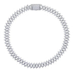Iced Out Bling Miami Cuban Chain Necklace Gold Silver Color CZ Cubic Zirconia Link Men Women Hip Hop Jewelry