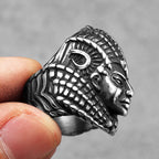 Egyptian Pharaoh Ring — Stainless Steel