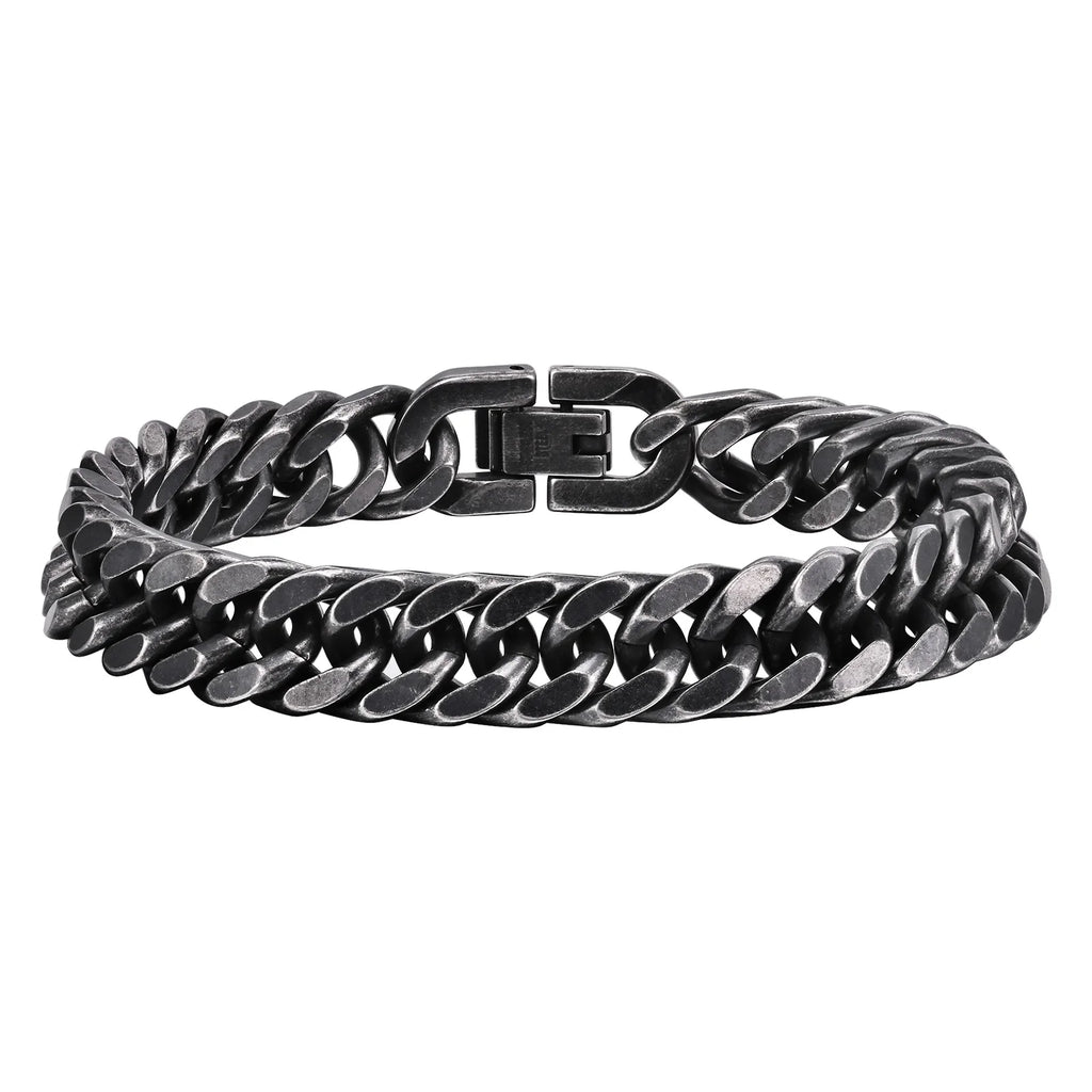 Double Curb Chain Bracelet 15mm — Stainless Steel