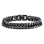 Double Curb Chain Bracelet 15mm — Stainless Steel