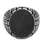 European and American retro personalized patterned men's geometric ring