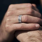 Fashion 8mm Silver Color Stainless Steel Rings For Men Women Never Fade Wedding Engagement Men Rings Party Jewelry Accessories
