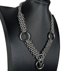 Personalized Punk Grunge Rock Spike Chain Cool Fashion Handmade Geometric Necklace Goth Y2k Charm Jewelry Hip Hop