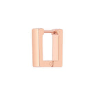 1pc Punk Hiphop Stainless Steel Geometric Type Square Hoop Earrings Ear Buckle Stud Accessories For Men Women Daily