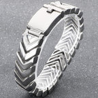 V-Shaped Snake Bone Chain Bracelet for Man High Polished 316l Stainless Steel Men's Bracelets Punk Rock Statement