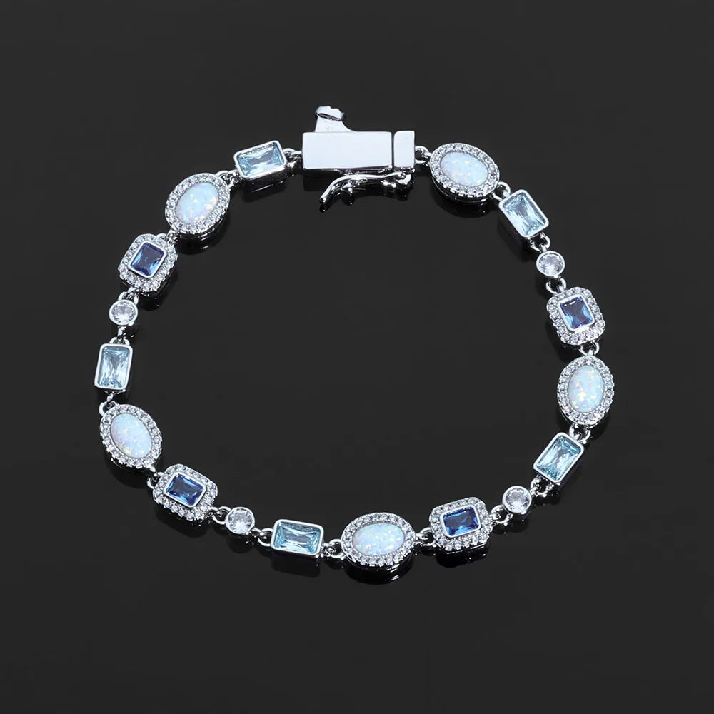 Gold Iced Out Chain Necklace Gemstone CZ 6MM
