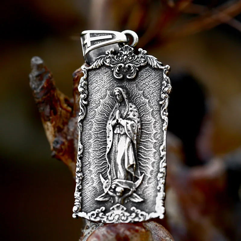 Virgin Mary Stainless Steel Pendant Necklace
