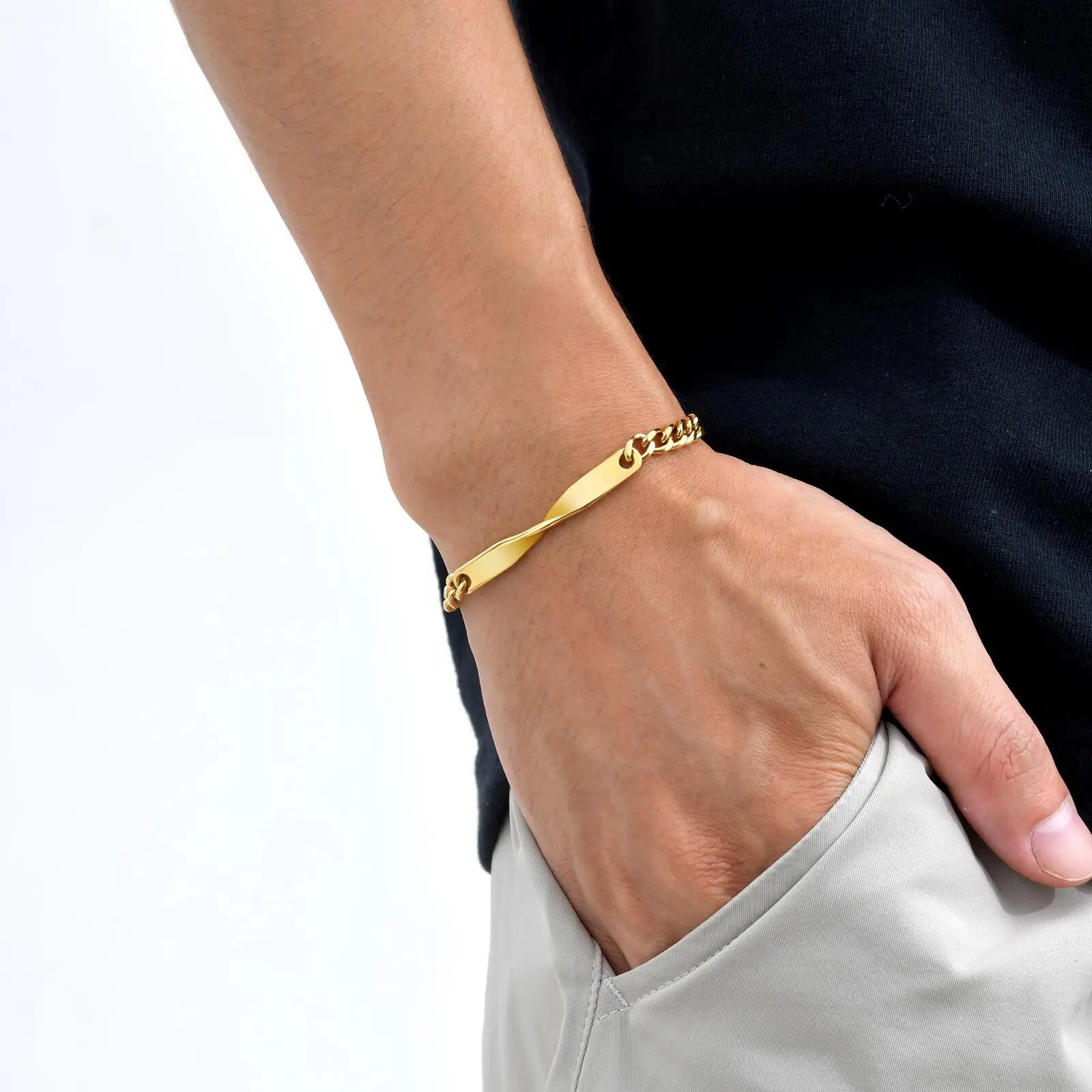 Minimal Adjustable Mobius Bracelet — Stainless Steel