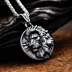Vintage Viking Wolf Pendant Necklaces For Men Punk Street Rock Nordic Stainless Steel Odin Wolf Head Necklace Fashion Jewelry