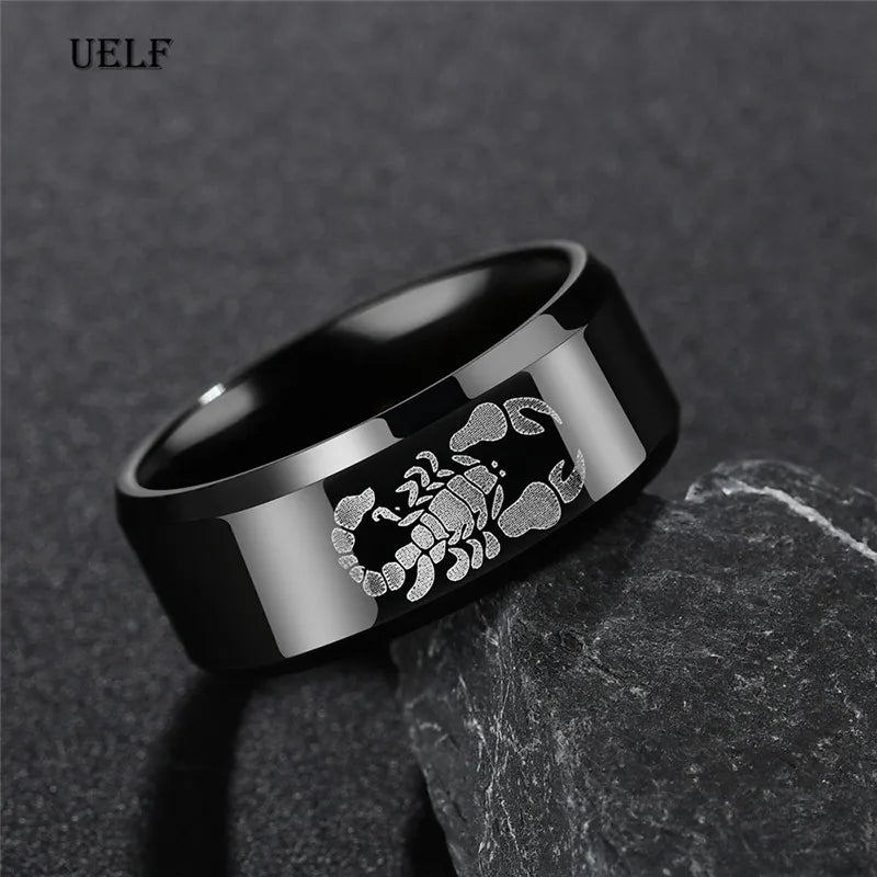 Black Scorpion Ring — Stainless Steel
