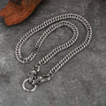 Cuban Chain Skull Necklace — Stainless Steel