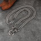 Cuban Chain Skull Necklace — Stainless Steel