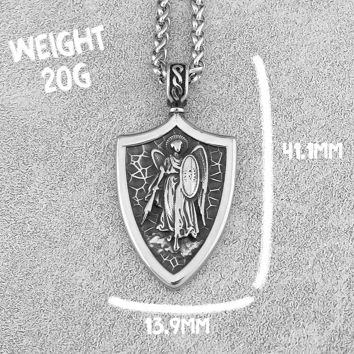 High Quality Design Stainless Steel Odin Warrior Shield Viking Necklace Nordic Religious Belief Jesus Amulet Pendant Jewelry