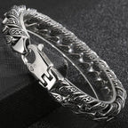 Man Bracelet Homme 12MM Wide Stainless Steel Curb Chain Charm Bracelets On Hand Bands for Men Vintage Mens Jewellery