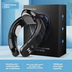 2026 New Upgrade Semiconductor Refrigeration Neck Fan Intelligent Digital Display Cold And Hot Dual-purpose Bladeless