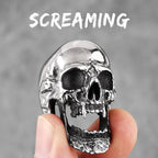 Various Skull Rings 316L Stainless Steel Men Skulls Ring Simple Skeleton Punk Rock Party for Rider Male Friend Jewelry Best Gift