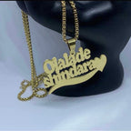 Customized Names Pendant Necklace Stainless Steel Personalized Jewelry Cuban Thick Chain for Men Women Detachable Necklace Gift